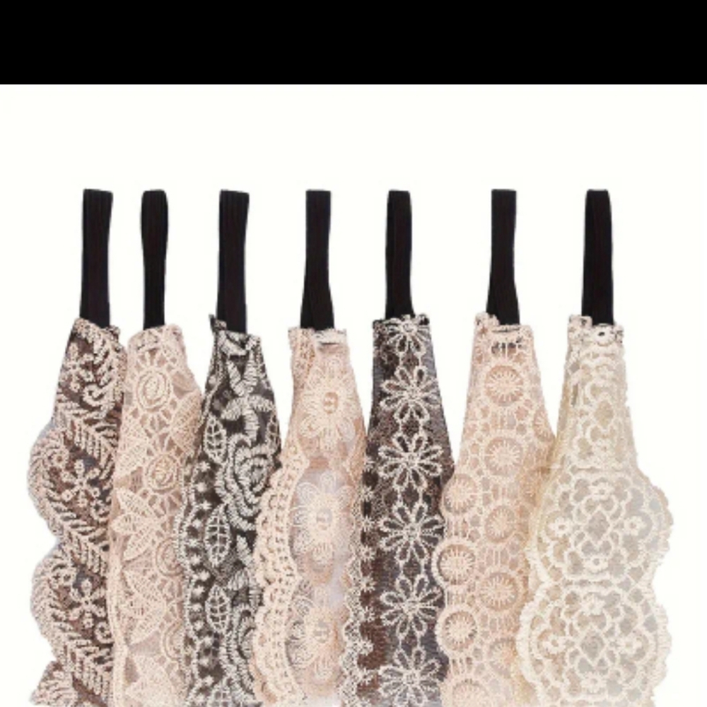 PRETTY  Lace Headbands in neutral colors